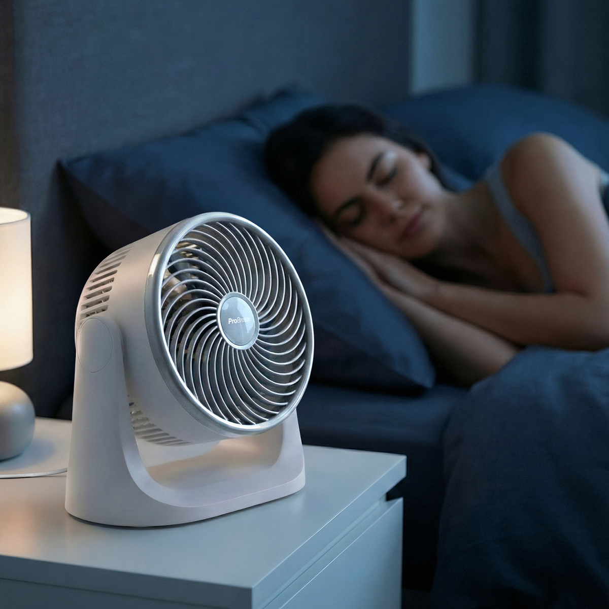 AirFlo™ Mini 11" Turbo Fan - Ultra-Quiet Air Circulator - White/Grey