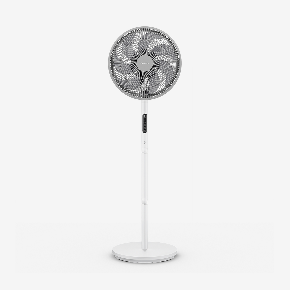 AirFlo™ Slim 43" Hybrid Pedestal Fan - Ultra- Quiet Air Circulator - White/Grey