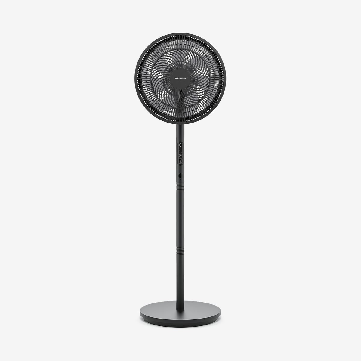 AirFlo™ Slim 43" Hybrid Pedestal Fan - Ultra- Quiet Air Circulator - Black