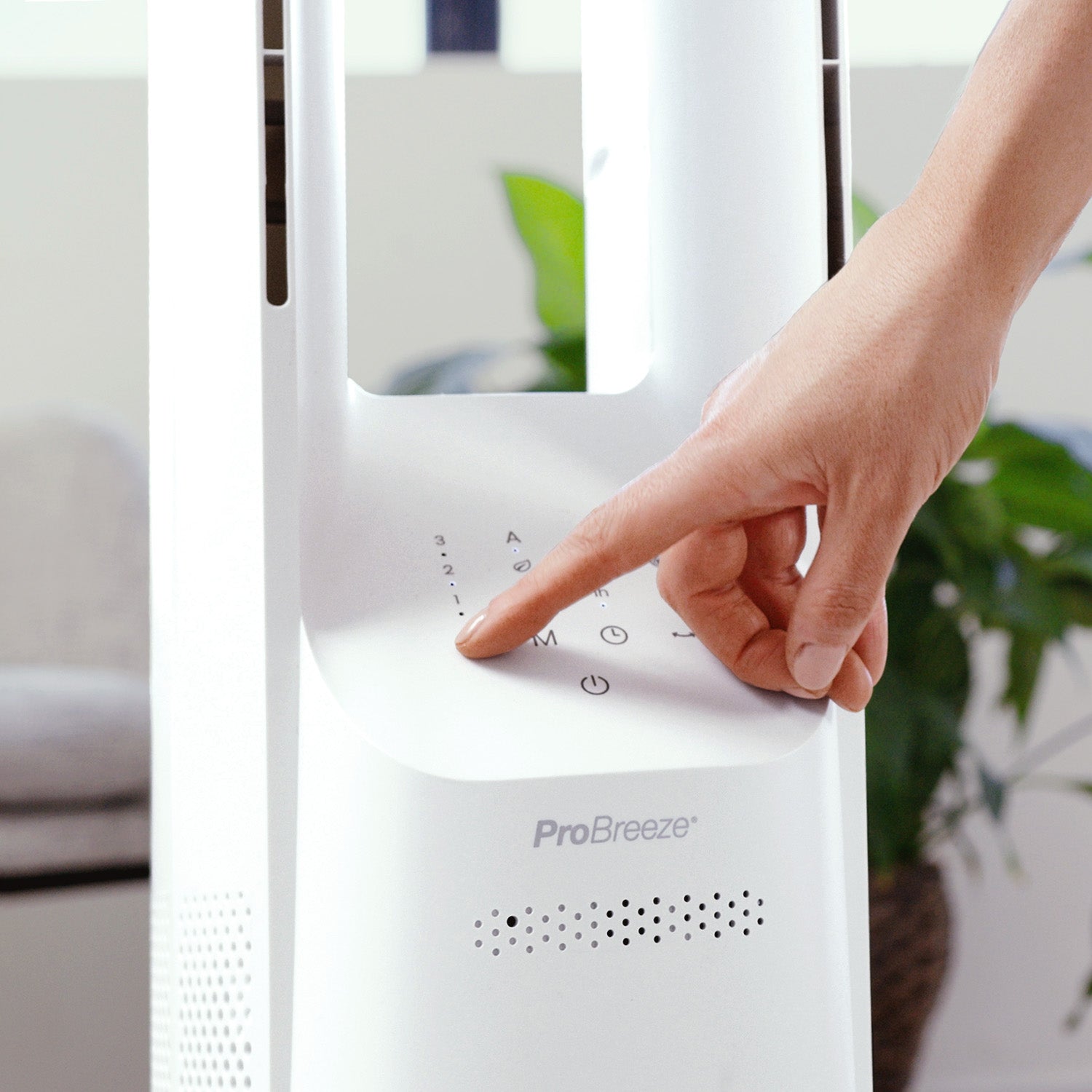 40" Bladeless Tower Fan with Smart App Control - White