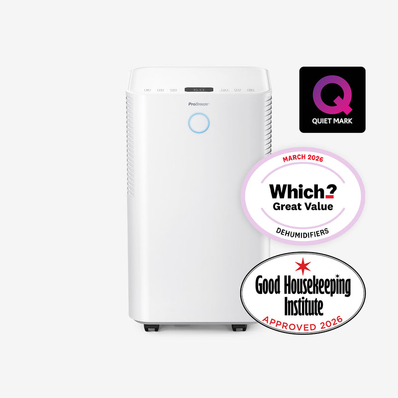 OmniDry 12L Quiet Low Energy Dehumidifier - White