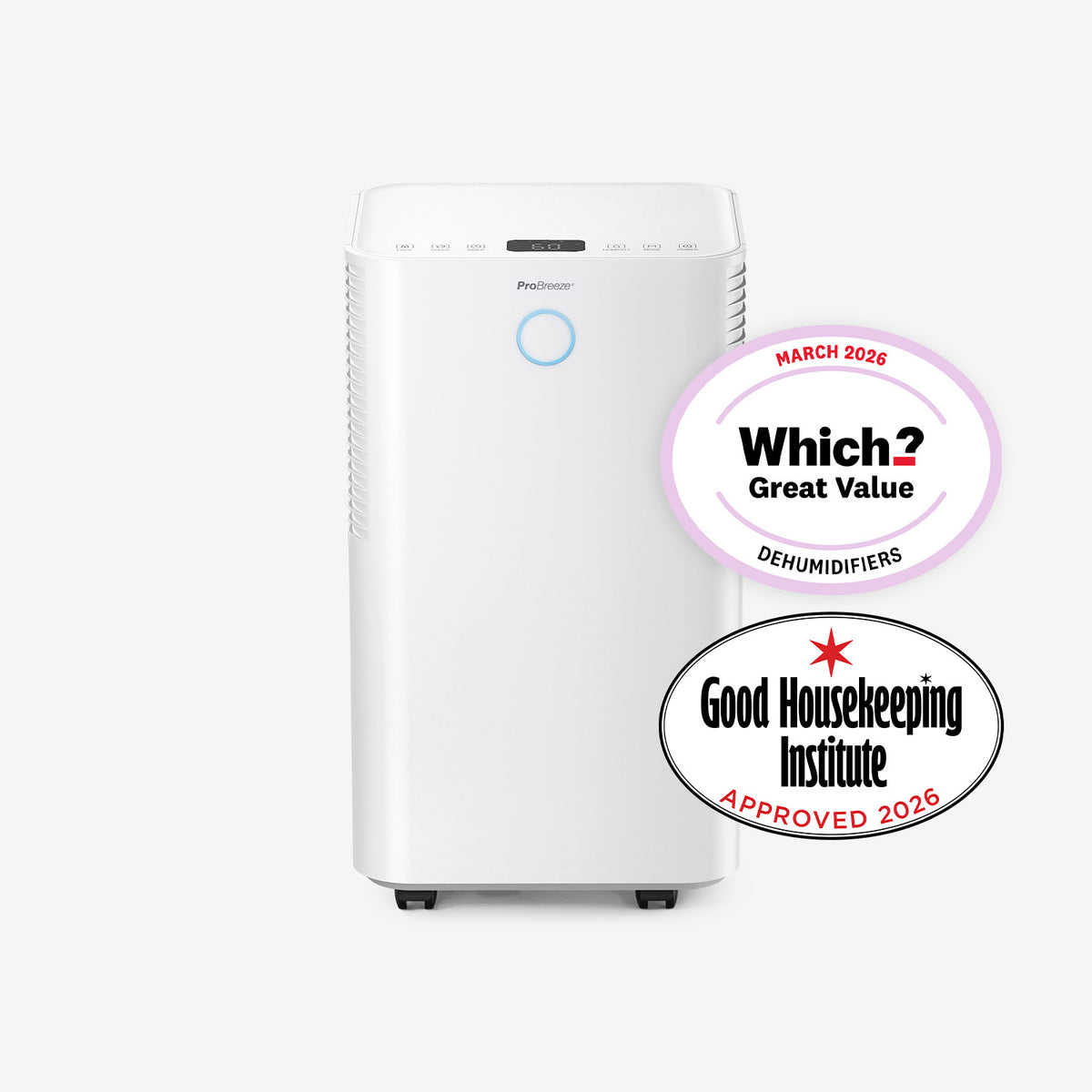 OmniDry 12L Quiet Low Energy Dehumidifier - White