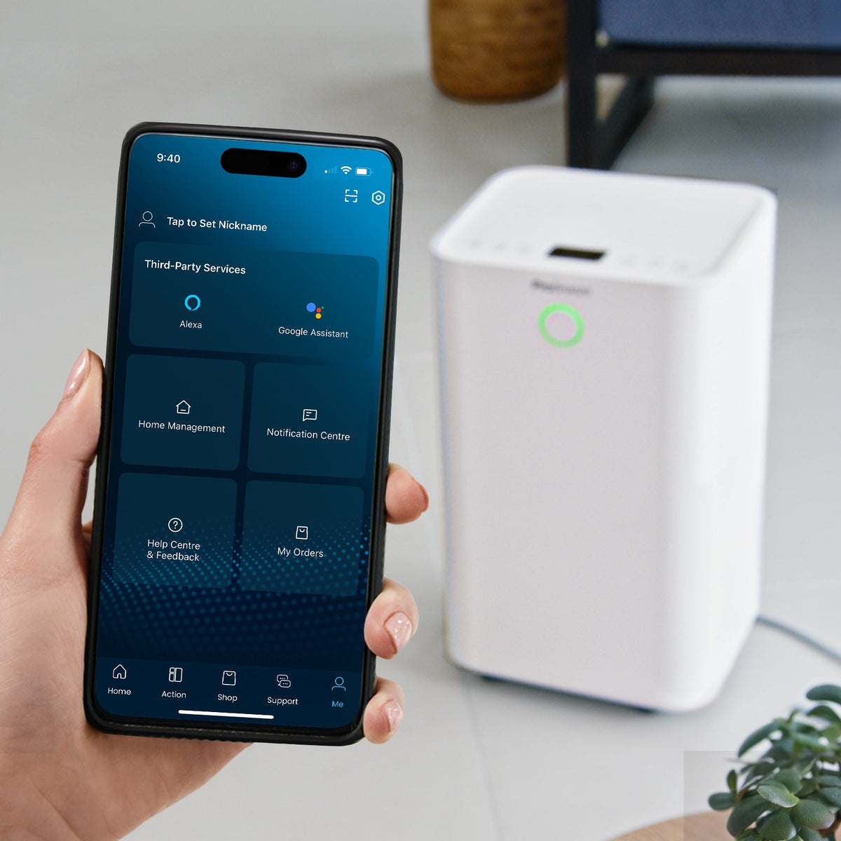 OmniDry 12L Quiet Low Energy Dehumidifier with Smart App Control