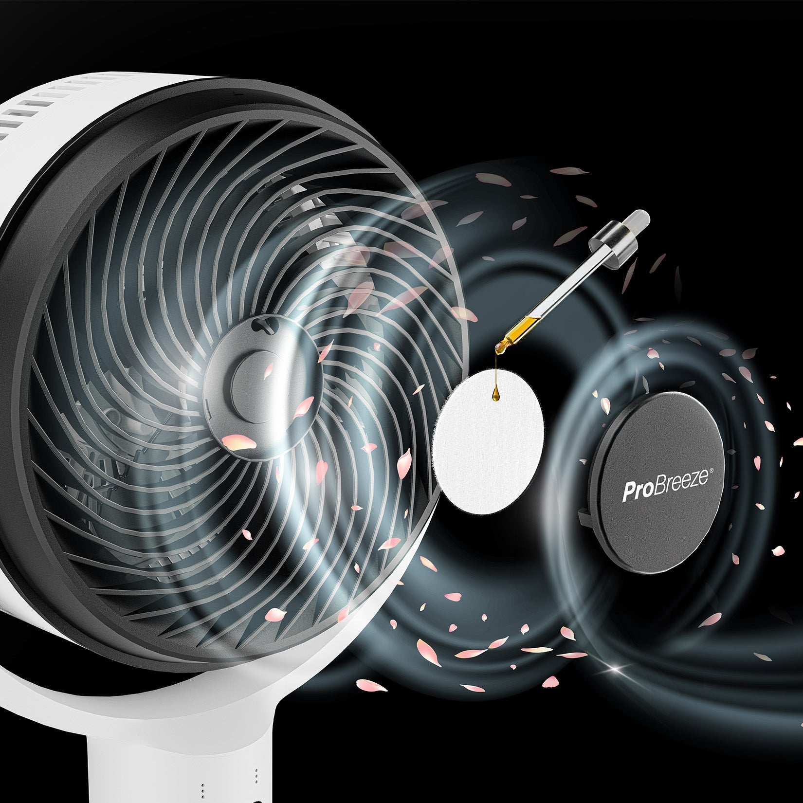 AirFlo™ 43" Smart Hybrid Pedestal Fan - Ultra-Quiet Air Circulator - White