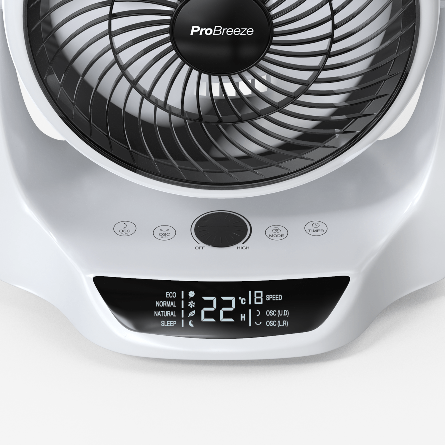 10” DC Air Circulator Fan with Automatic Oscillation & Remote Control