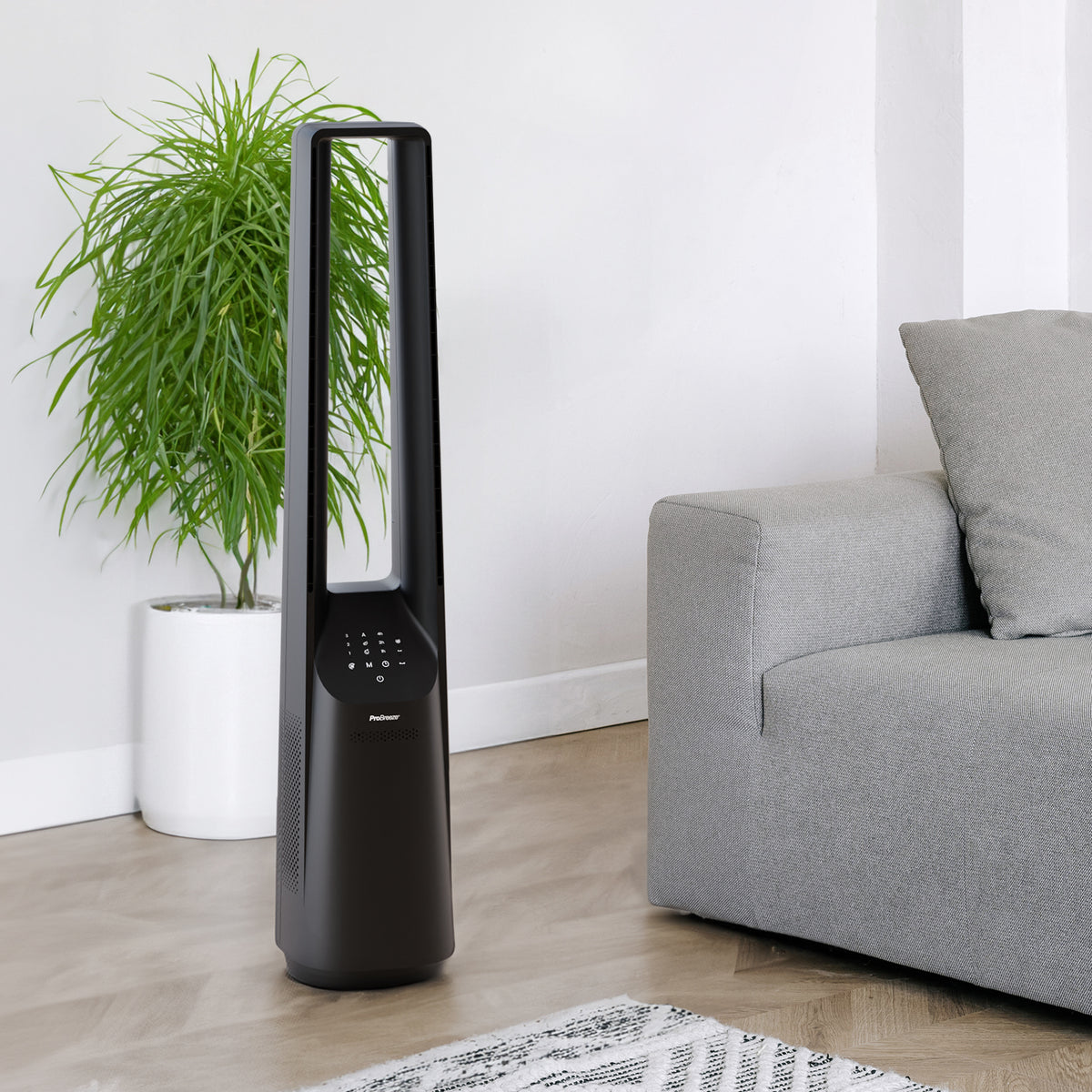 40" Bladeless Tower Fan with Smart App Control - Black