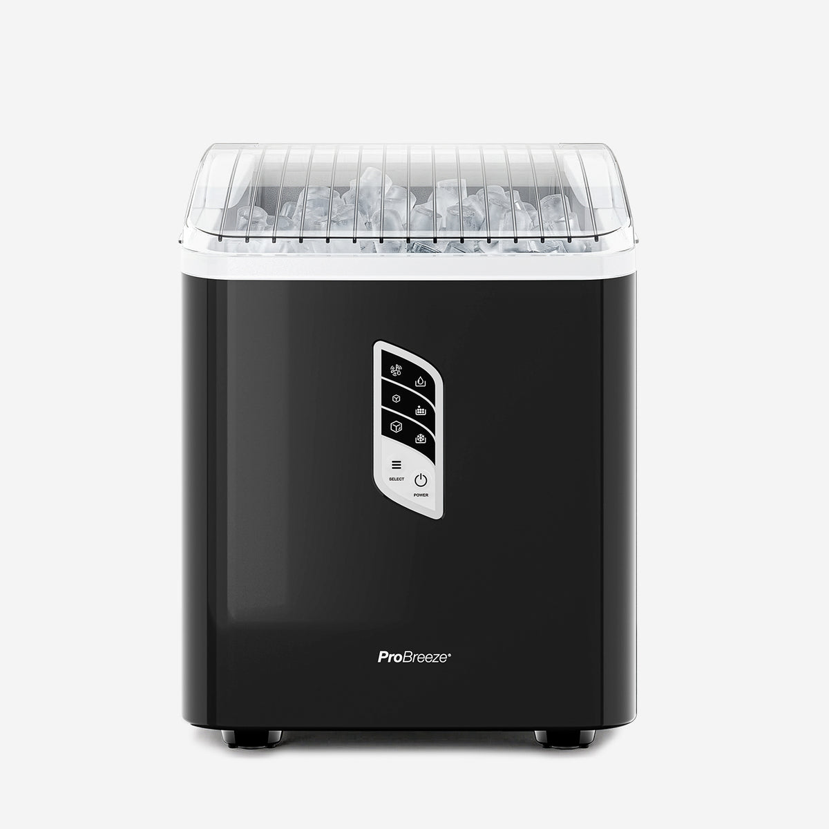 Countertop Ice Cube Maker - 2L Self-Cleaning Machine With 15kg Daily Output - Black