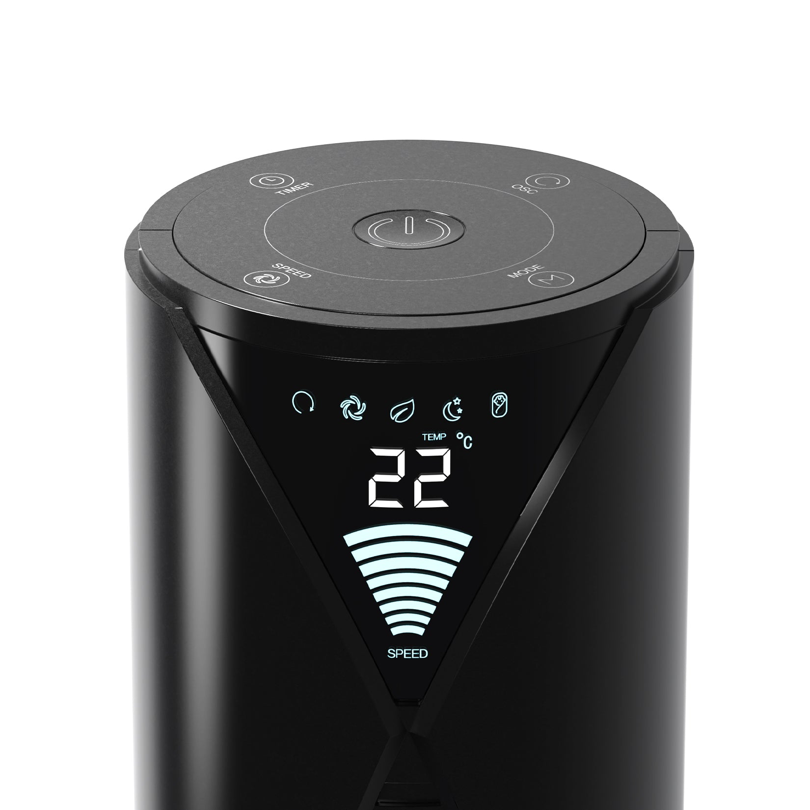 46" Oscillating Tower Fan Black
