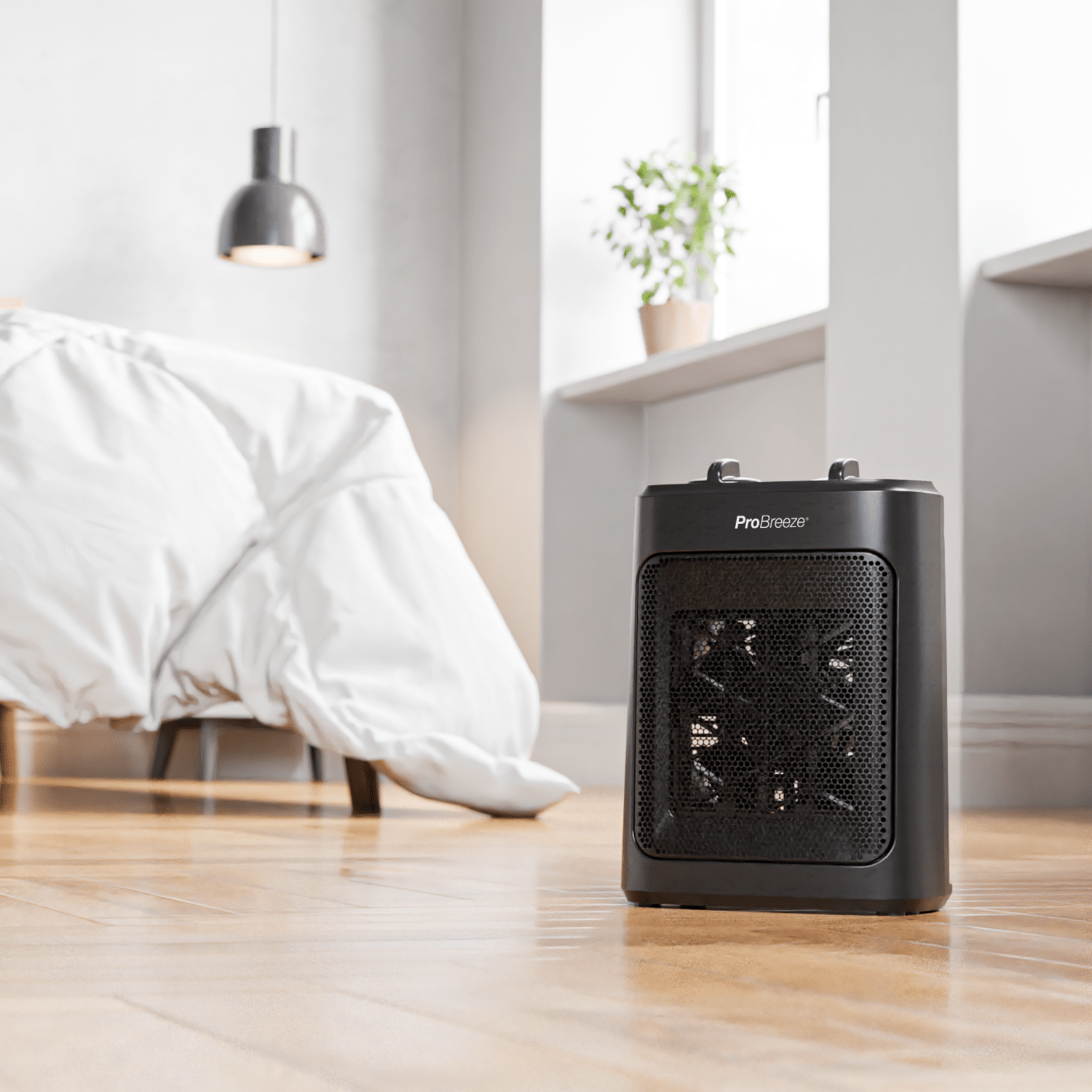 2000W Mini Ceramic Fan Heater - Black