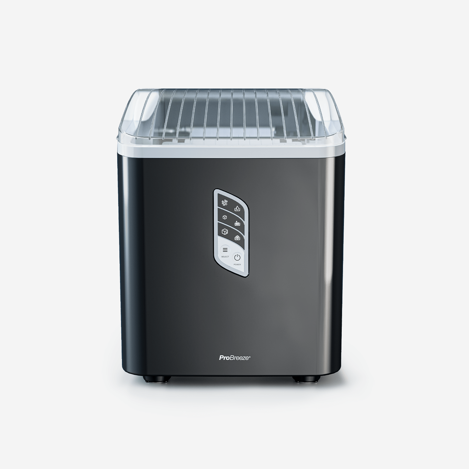 Countertop Ice Cube Maker - 2L Self-Cleaning Machine With 15kg Daily Output - Black