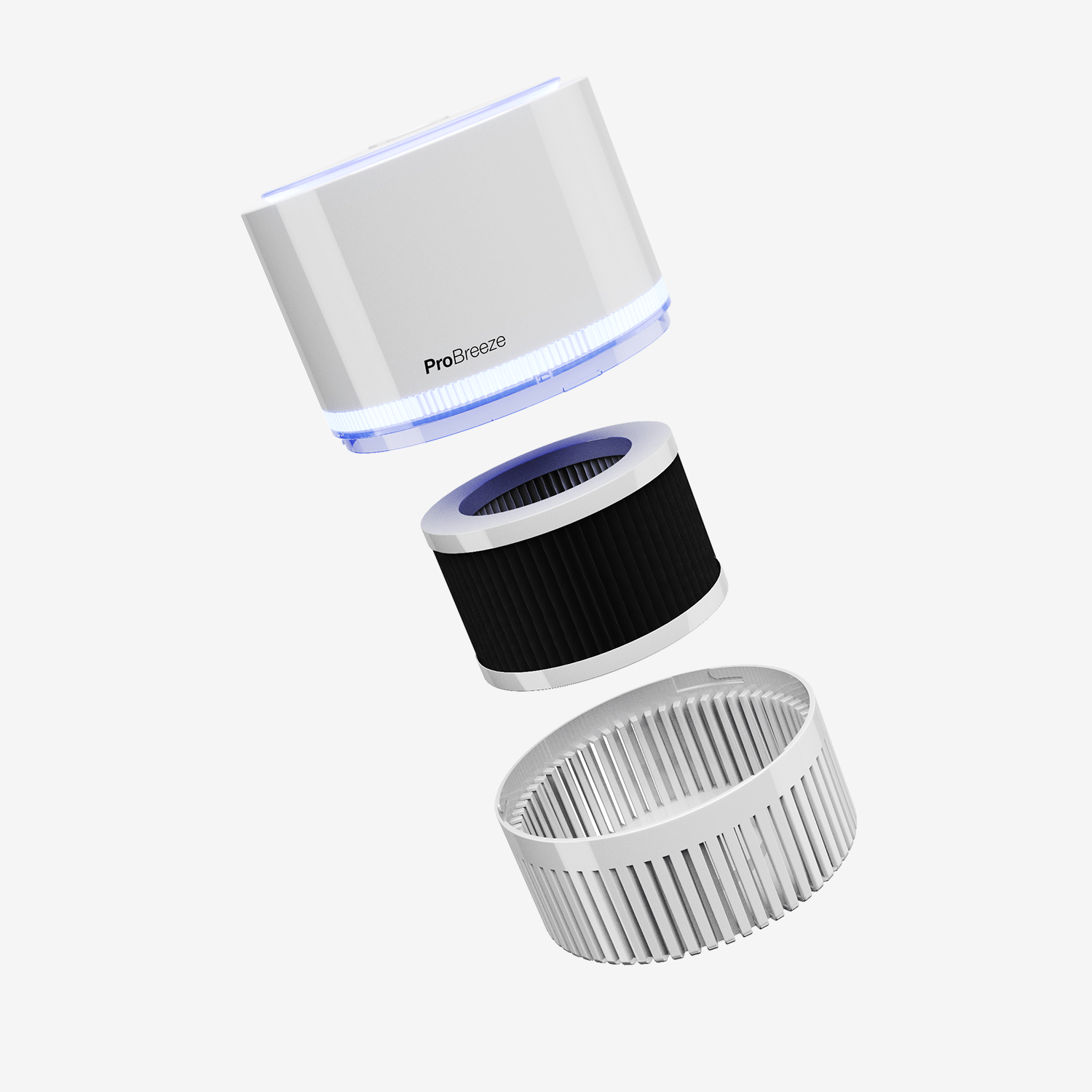 3-in-1 Mini Air Purifier with True HEPA Filter & Negative Ioniser
