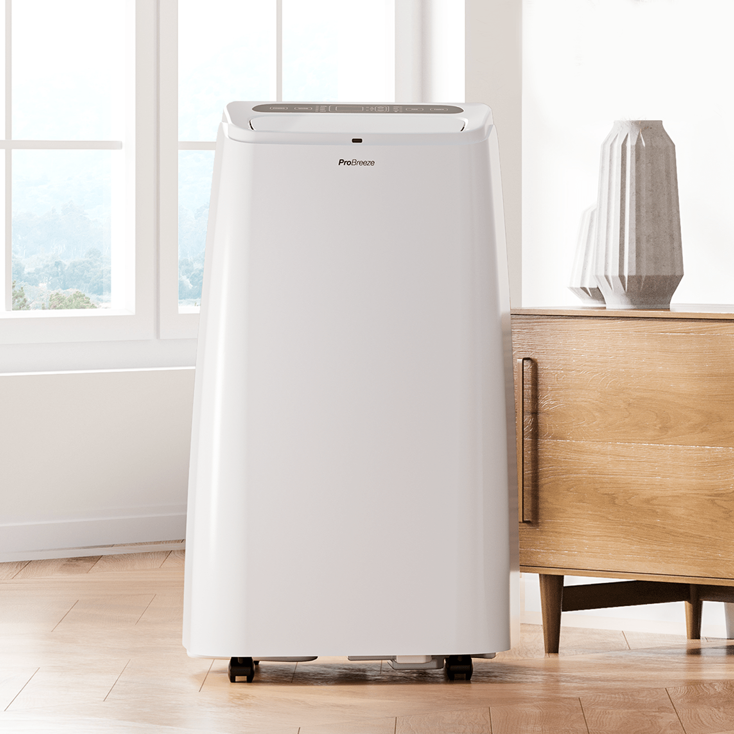 12,000 BTU 4-in-1 Portable Air Conditioner, Heater with Dehumidification Function - Smart Wifi App