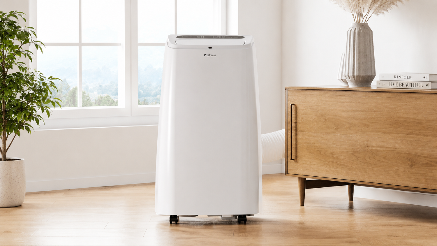 Portable air conditioner setup in your home (no permanent installation)