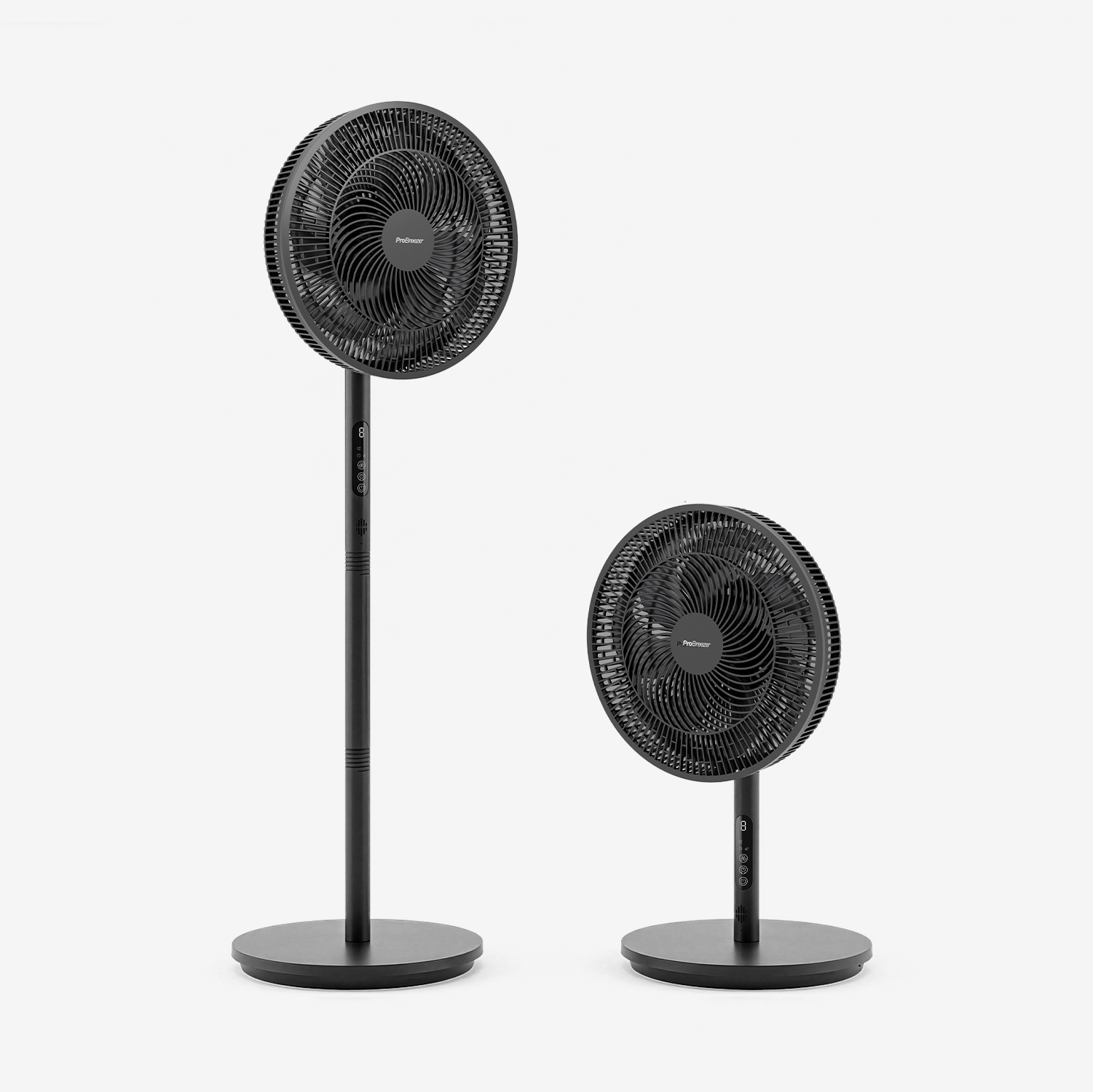 AirFlo™ Slim 43" Hybrid Pedestal Fan - Ultra- Quiet Air Circulator - Black