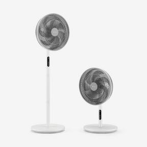 AirFlo™ Slim 43" Hybrid Pedestal Fan - Ultra- Quiet Air Circulator - White/Grey