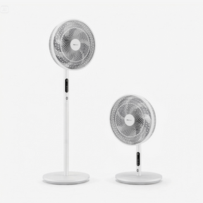 AirFlo™ Slim 43" Hybrid Pedestal Fan - Ultra- Quiet Air Circulator - White