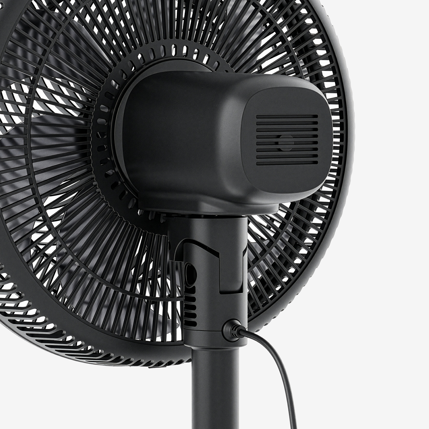 AirFlo™ Slim 43" Hybrid Pedestal Fan - Ultra- Quiet Air Circulator - Black