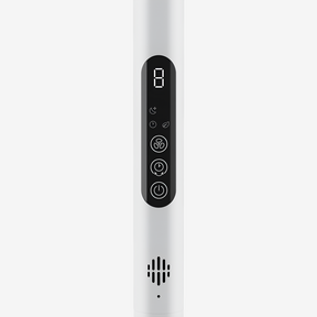 AirFlo™ Slim 43" Hybrid Pedestal Fan - Ultra- Quiet Air Circulator - White/Grey