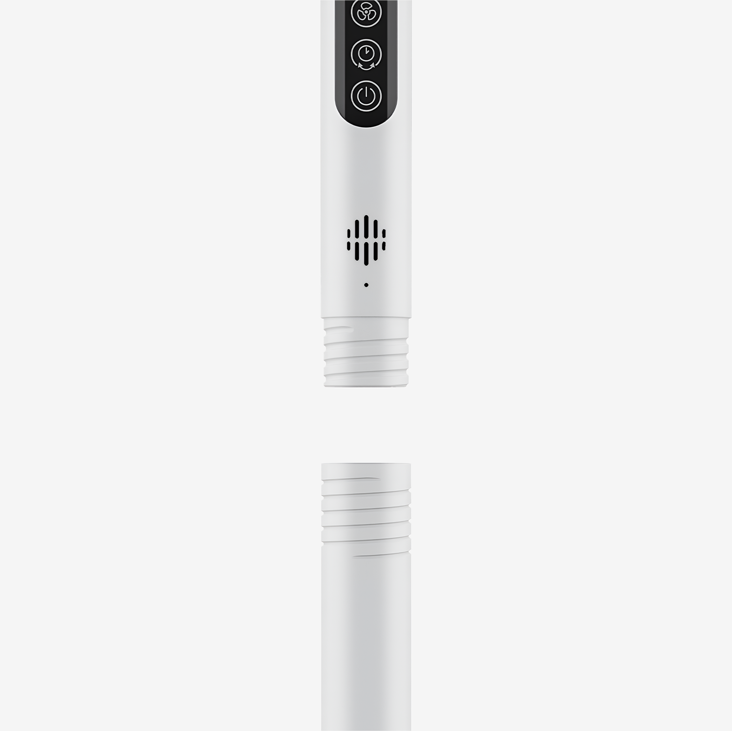 AirFlo™ Slim 43" Hybrid Pedestal Fan - Ultra- Quiet Air Circulator - White/Grey
