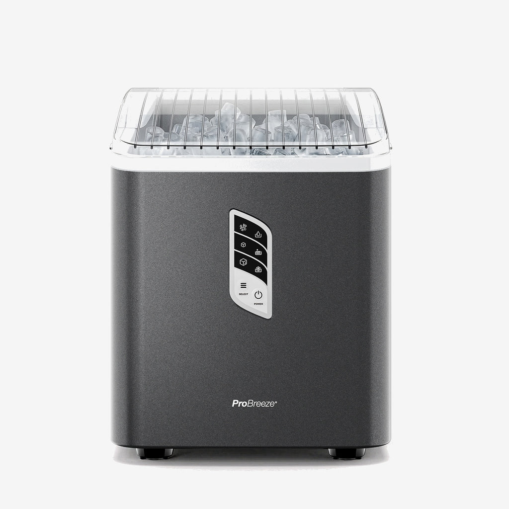 Countertop Ice Cube Maker - 2L Self-Cleaning Machine With 15kg Daily Output - Grey
