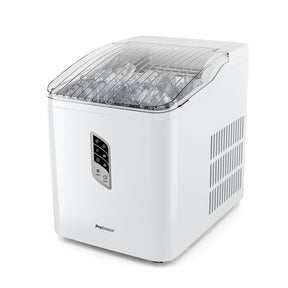 Countertop Ice Cube Maker - 2L Self-Cleaning Machine With 15kg Daily Output - White