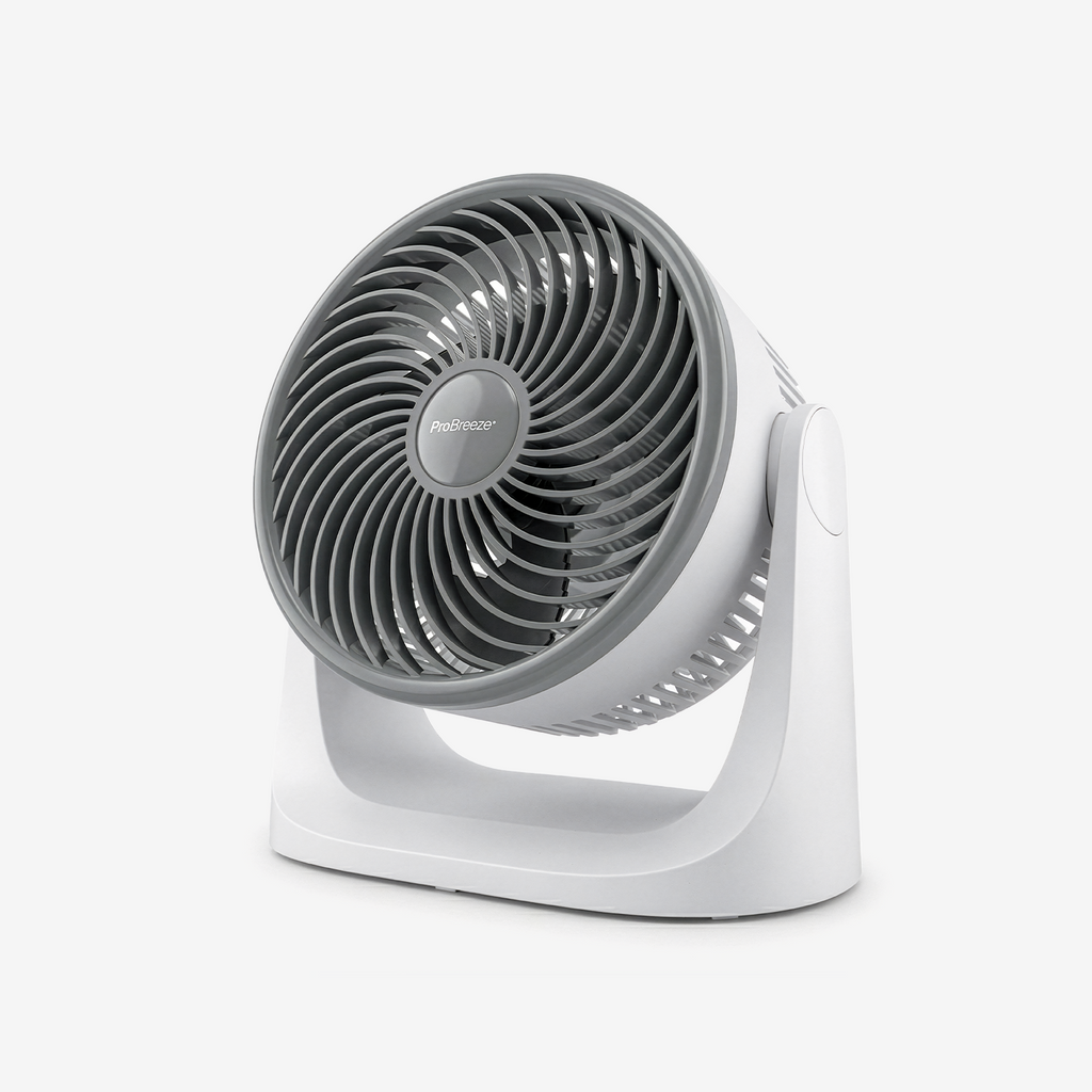 AirFlo™ Mini 11" Turbo Fan Ultra Quiet Air Circulator White Grey