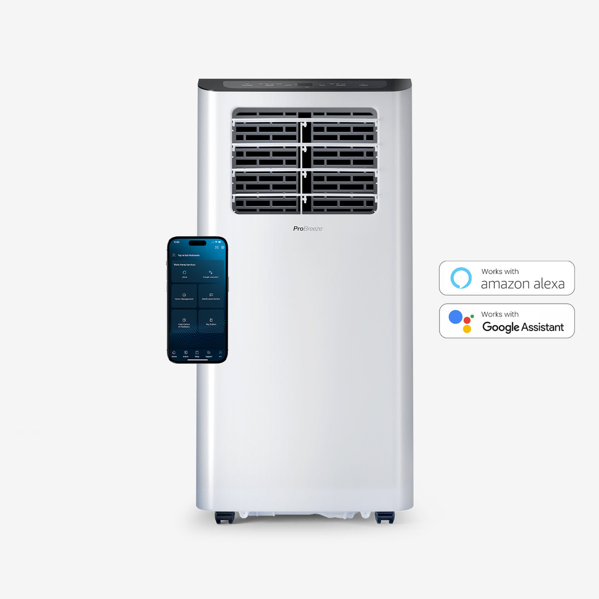 14,000 BTU 3-in-1 Portable Air Conditioner with Dehumidification Function - Smart Wifi App
