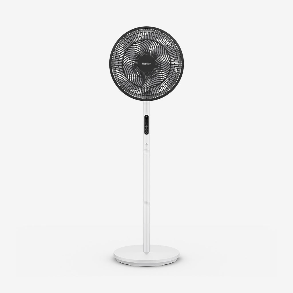 AirFlo™ Slim 43" Hybrid Pedestal Fan Ultra Quiet Air Circulator White Black