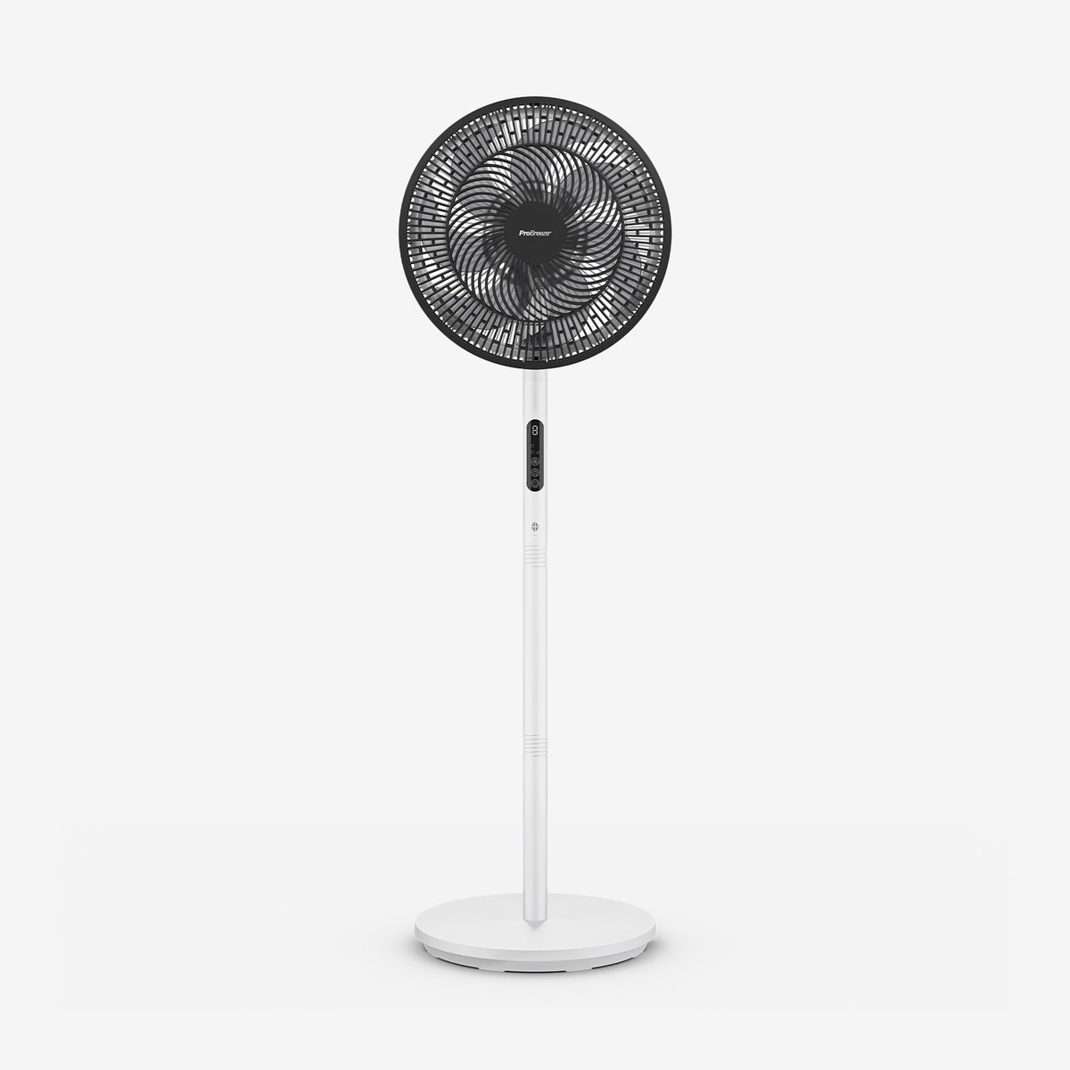 AirFlo™ Slim 43" Hybrid Pedestal Fan - Ultra- Quiet Air Circulator - White/Black