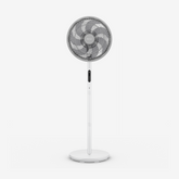 AirFlo™ Slim 43" Hybrid Pedestal Fan - Ultra- Quiet Air Circulator - White/Grey