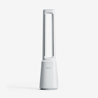 OmniAir 41" Premium Bladeless Tower Fan and Air Purifier - White