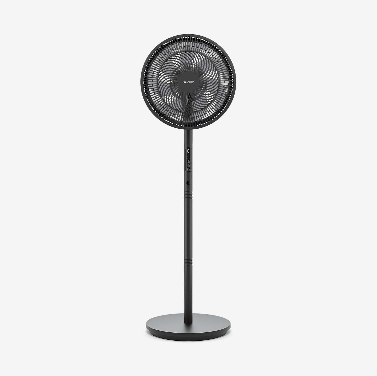 AirFlo™ Slim 43" Hybrid Pedestal Fan - Ultra- Quiet Air Circulator - Black