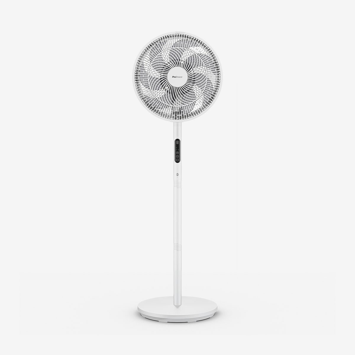 AirFlo™ Slim 43" Hybrid Pedestal Fan - Ultra- Quiet Air Circulator - White