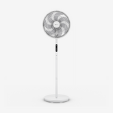 AirFlo™ Slim 43" Hybrid Pedestal Fan - Ultra- Quiet Air Circulator - White
