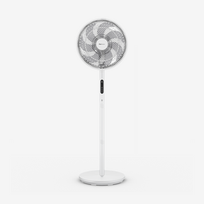 AirFlo™ Slim 43" Hybrid Pedestal Fan - Ultra- Quiet Air Circulator - White