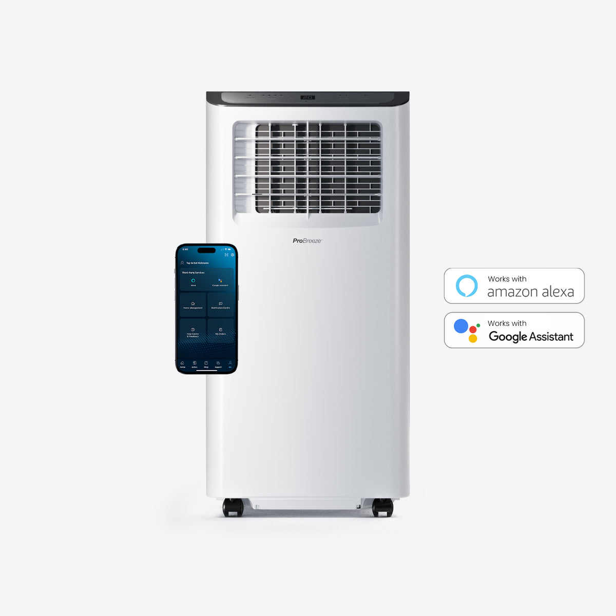 9000 BTU 3-in-1 Portable Air Conditioner with Dehumidification Function - Smart Wifi App