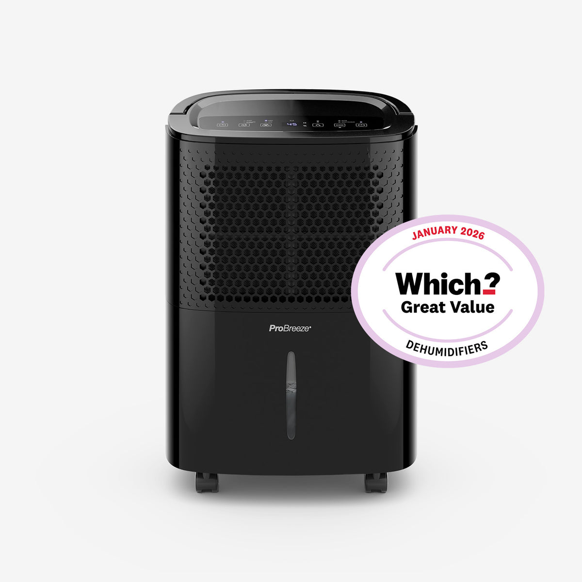 12L Dehumidifier with Built-in Humidistat - Black