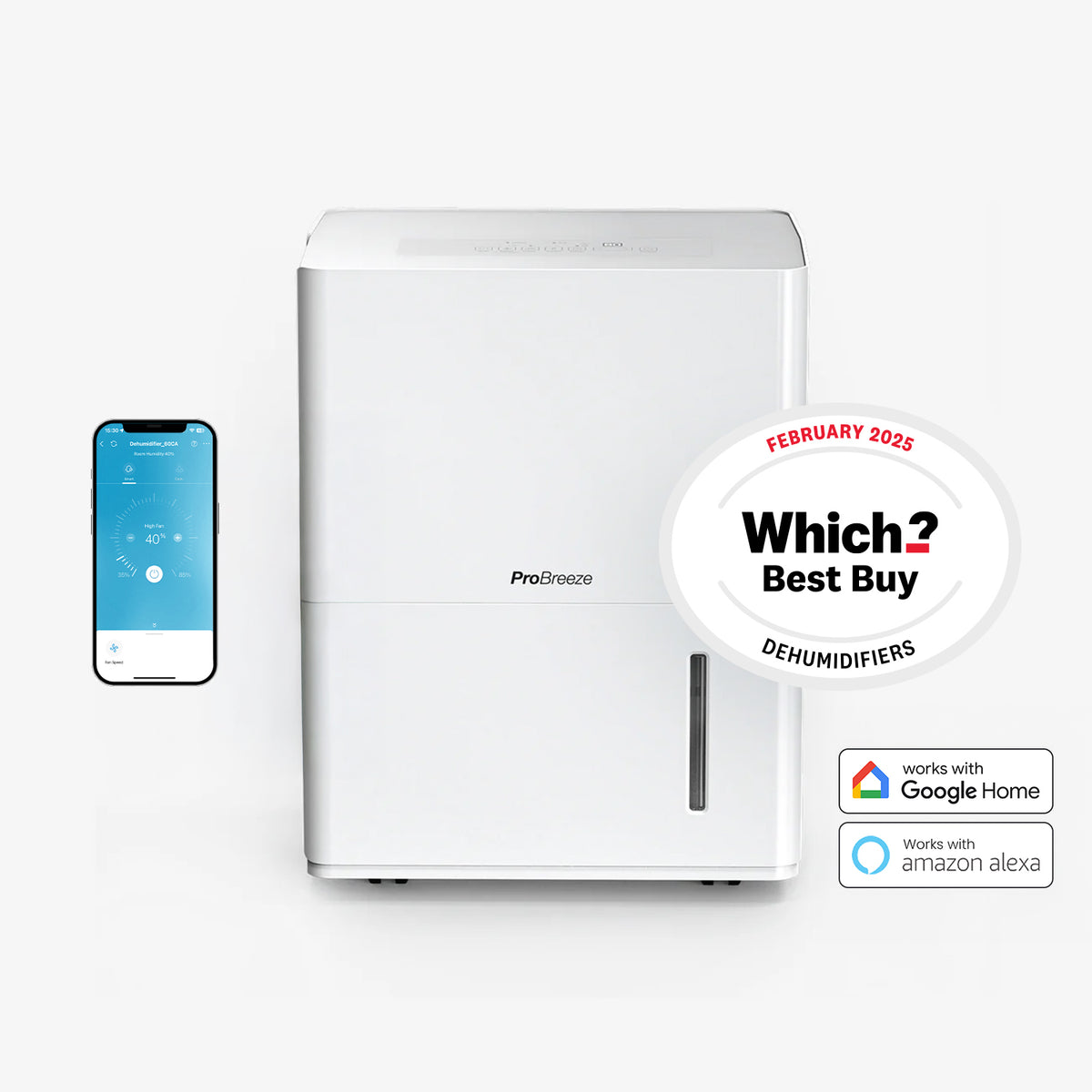 30L Dehumidifier with Smart App Control