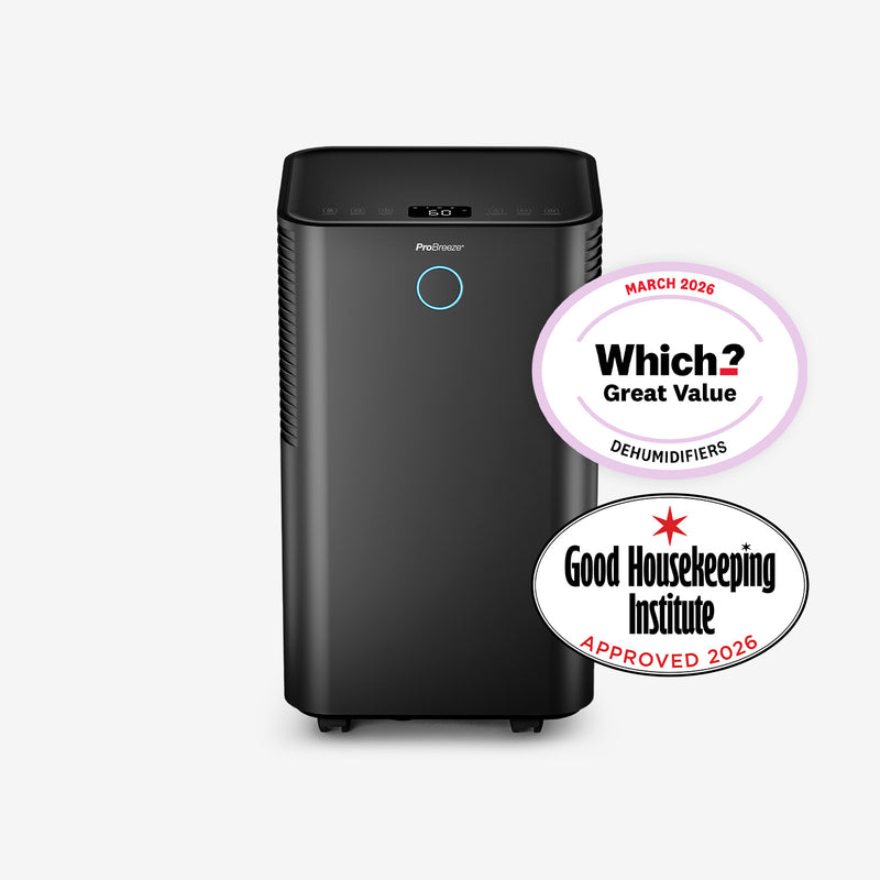 OmniDry 12L Quiet Low Energy Dehumidifier - Black