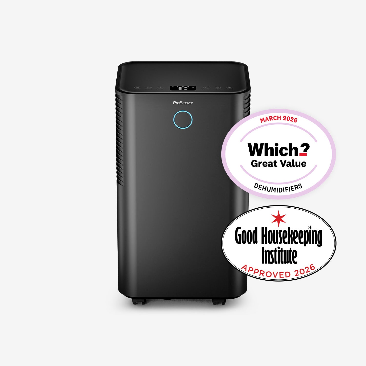 OmniDry 12L Quiet Low Energy Dehumidifier - Black