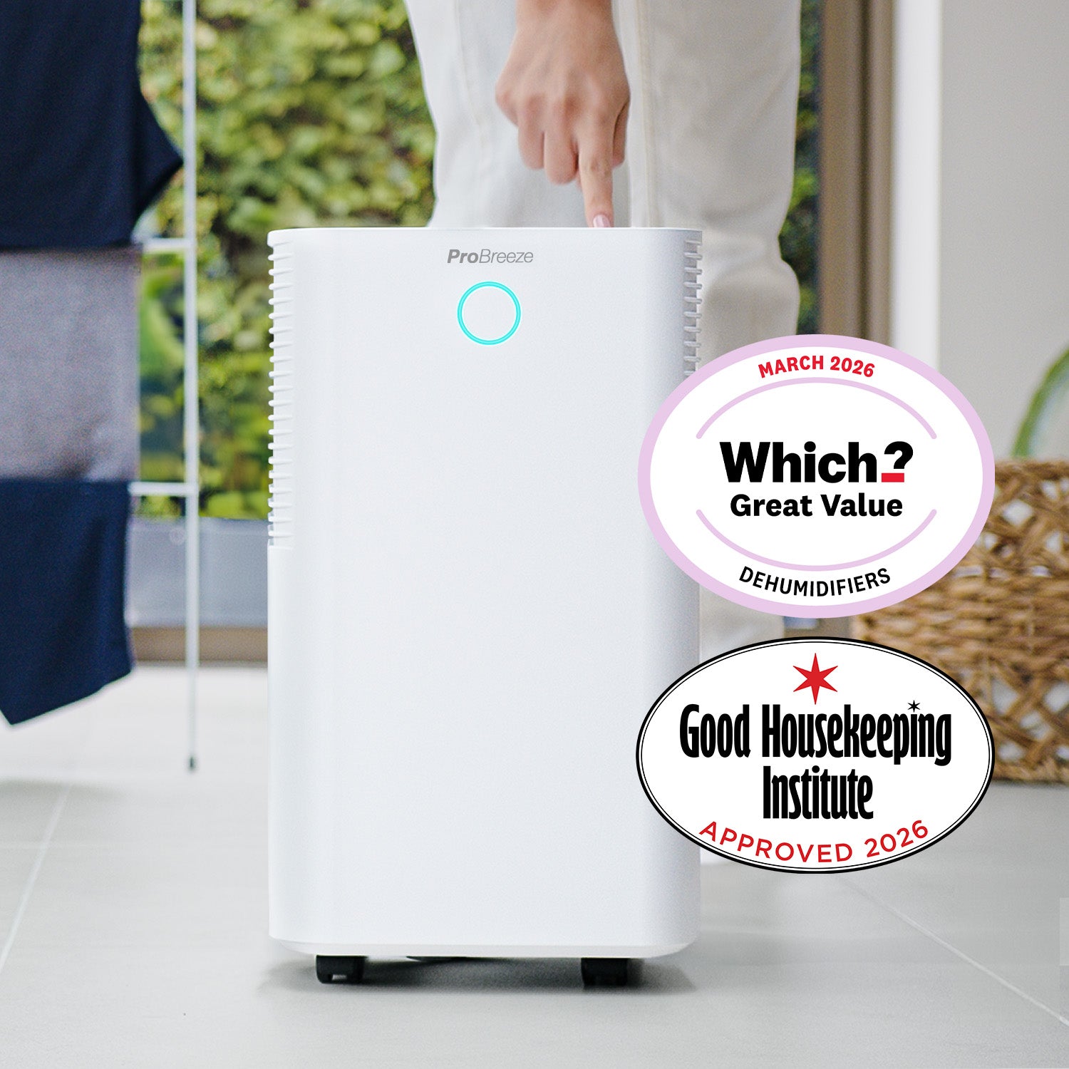 OmniDry 12L Quiet Low Energy Dehumidifier - White