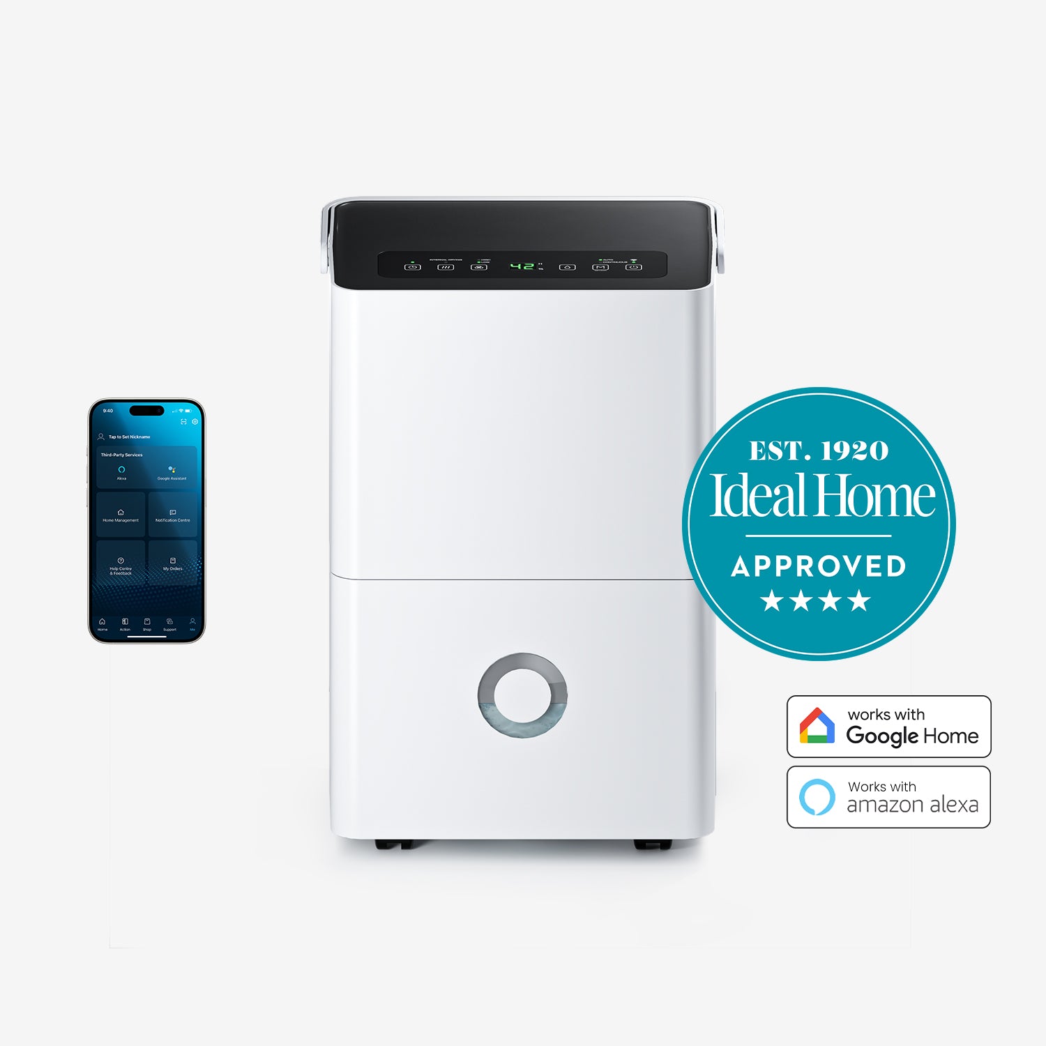 30L Dehumidifier with Max Extraction and Smart App Control