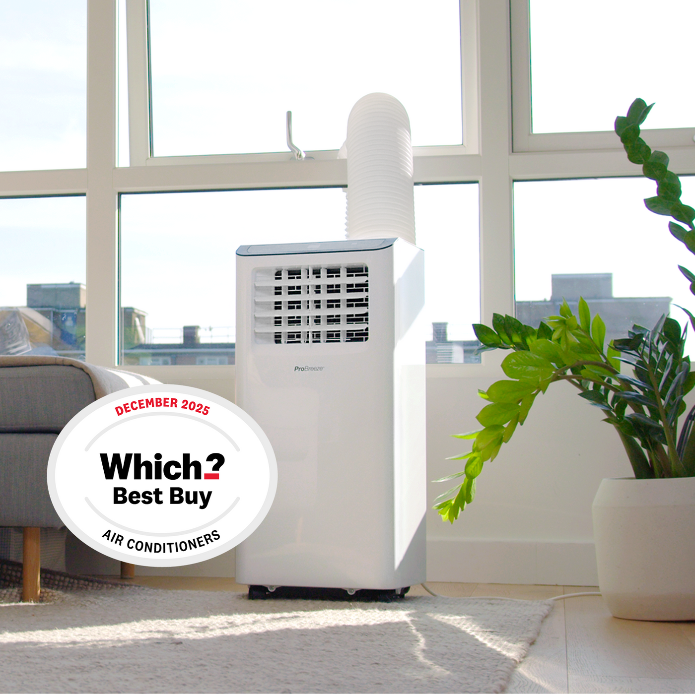 9000 BTU 3-in-1 Smart Portable Air Conditioner | Pro Breeze | Free Delivery