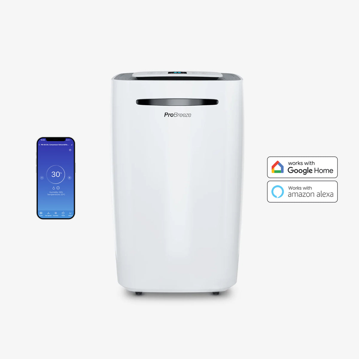 20L Dehumidifier Max Extraction with Laundry Mode and Smart App Control