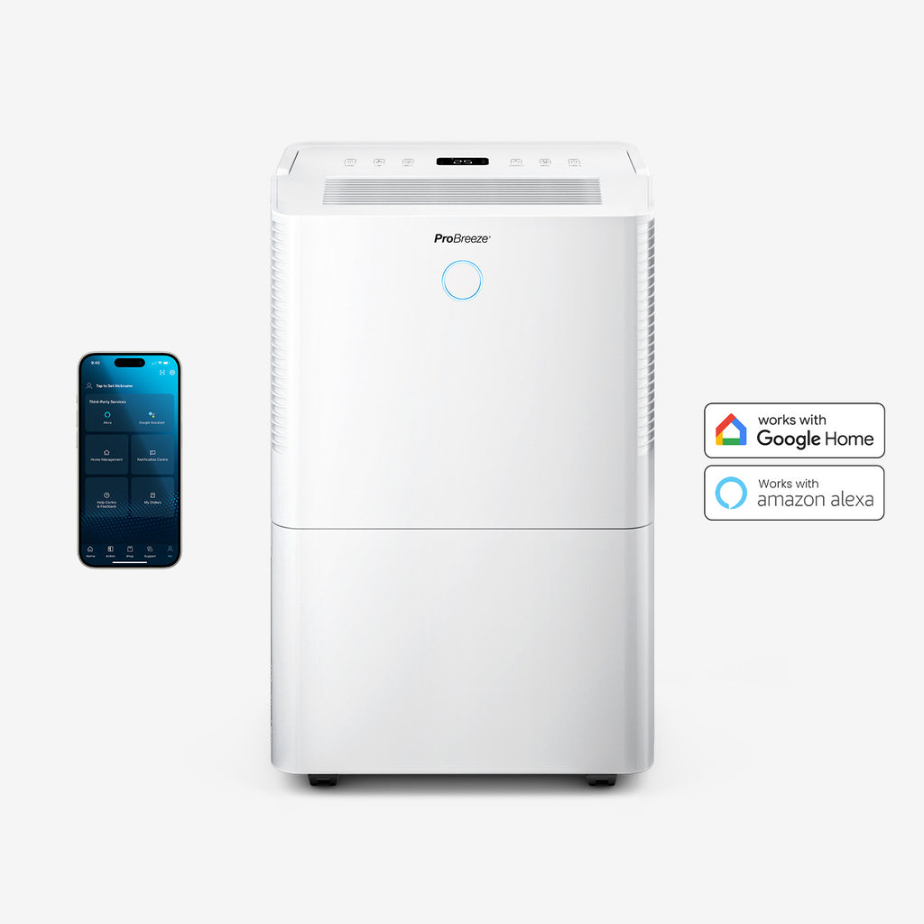 OmniDry Quiet Low Energy Dehumidifier Laundry Mode Smart App Control