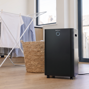 OmniDry 20L Quiet Low Energy Dehumidifier with Laundry Mode and Smart App Control - Black