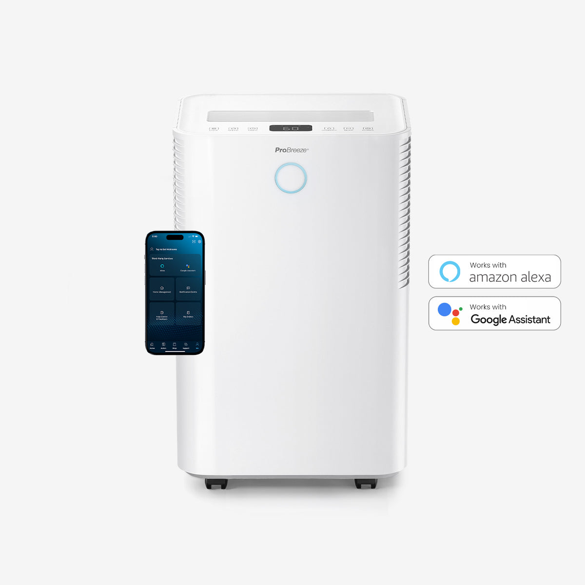 OmniDry 20L Quiet Low Energy Dehumidifier with Laundry Mode and Smart App Control