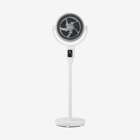 AirFlo™ 43" Hybrid Pedestal Fan - Ultra-Quiet Air Circulator - White/Grey