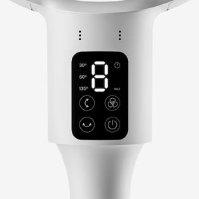 AirFlo™ 43" Smart Hybrid Pedestal Fan - Ultra-Quiet Air Circulator - White/Grey