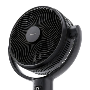 AirFlo Plus™ 44" Smart Hybrid Pedestal Fan - Ultra-Quiet Air Circulator - Black